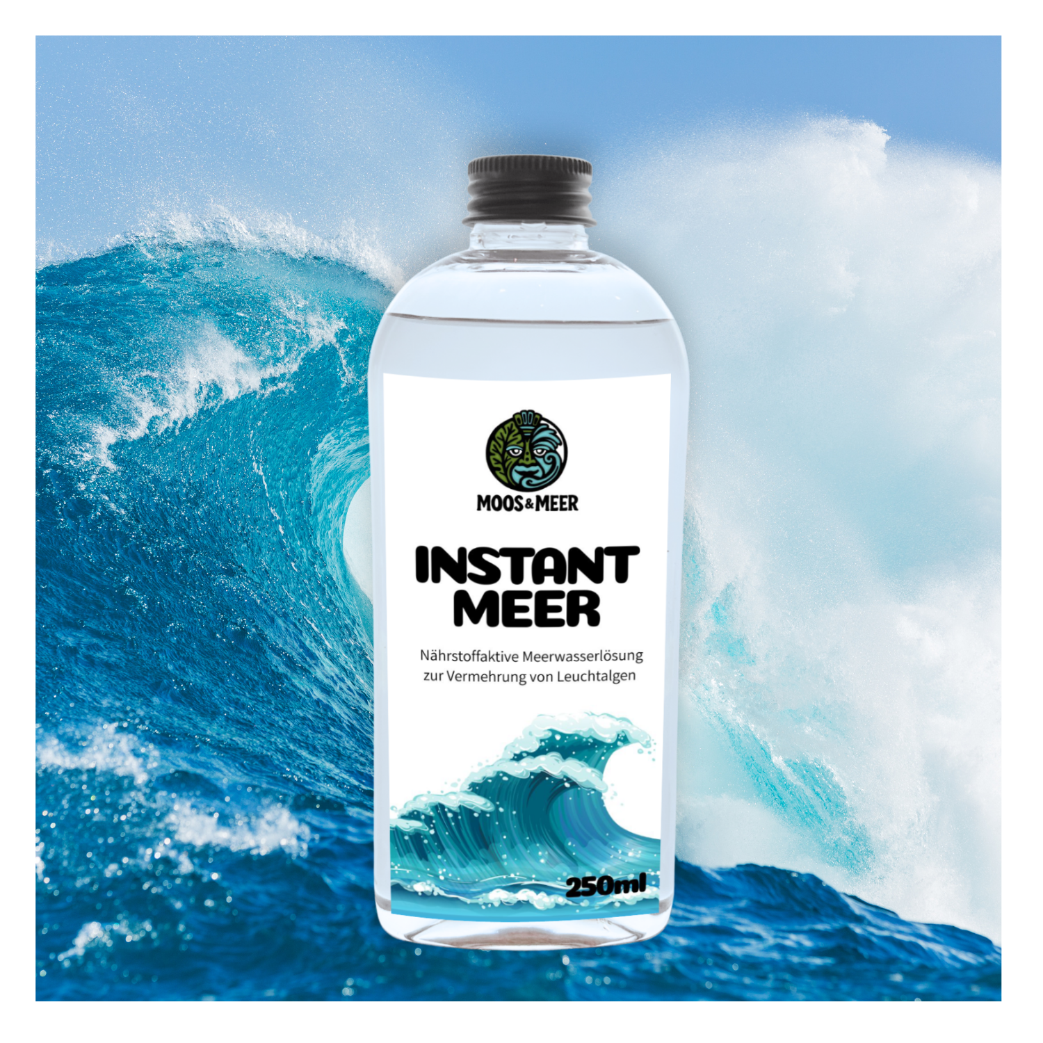 Sterile nährstoffaktive Meerwasserlösung für Dinoflagellaten und andere ähnliche Leuchtalgen in der 250ml Flasche. So kannst du deine nachtleuchtenden Mikroorganismen selbst vermehren.