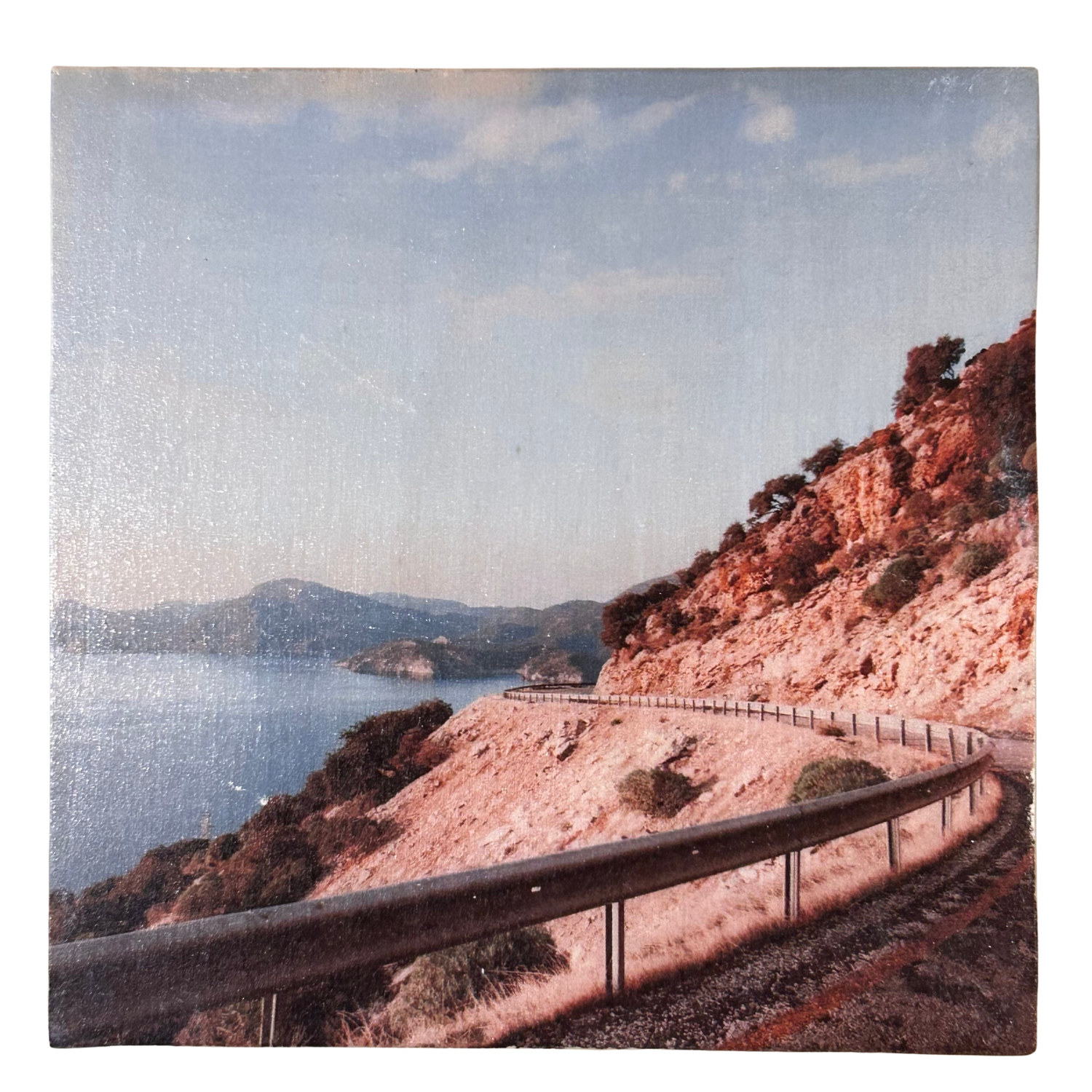 Holzbild "Roadtrip" - 15x15cm | Handgemachter Foto-Transfer auf Holz