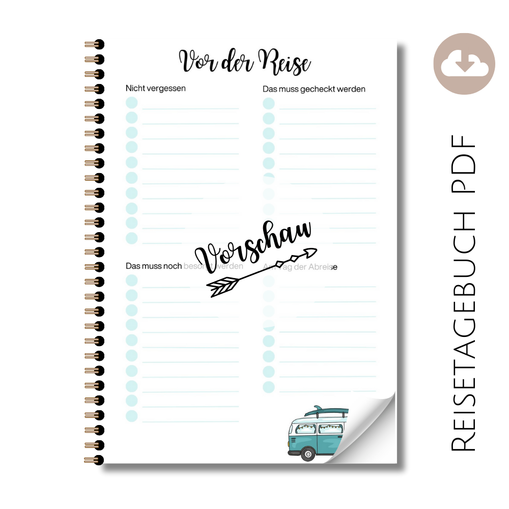 Reisetagebuch "Vor der Reise" Van
