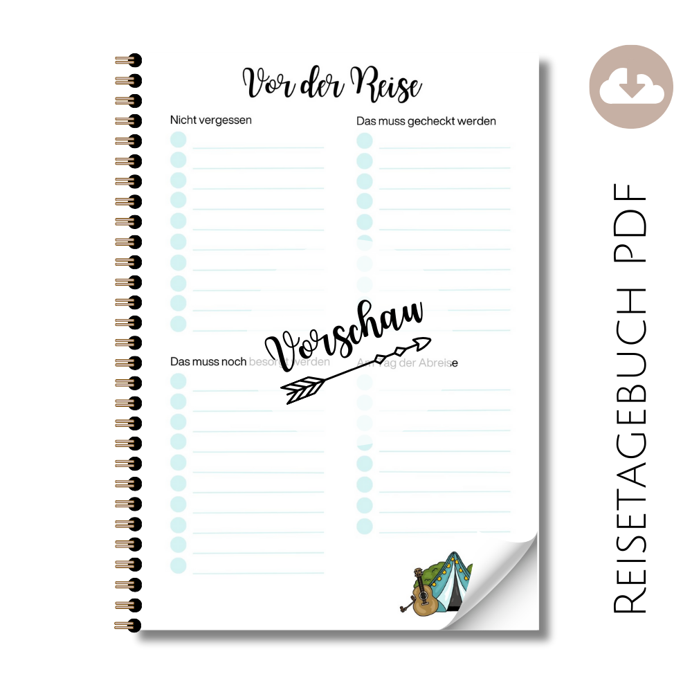 Reisetagebuch "Vor der Reise" Zelt