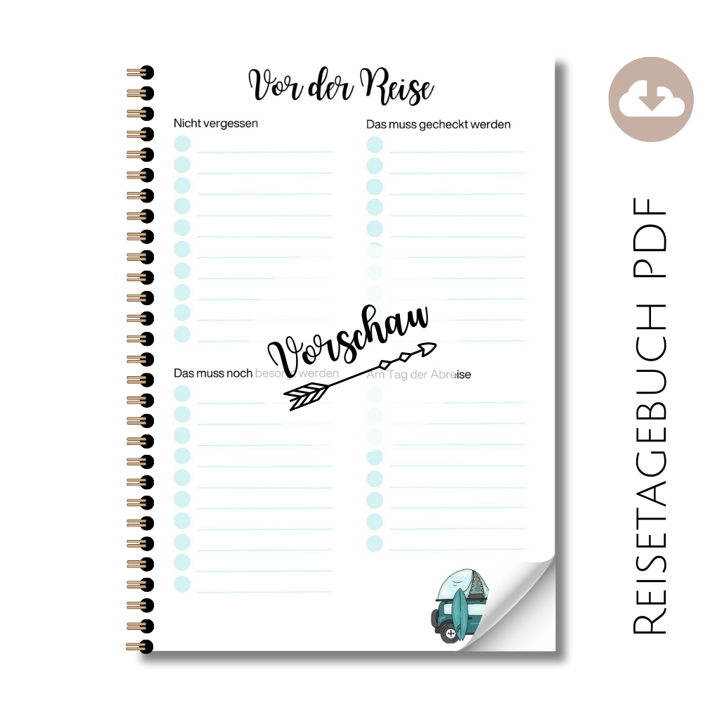 Reisetagebuch "Vor der Reise" Dachzelt