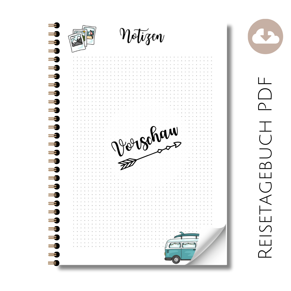 Reisetagebuch "Notizen" Van