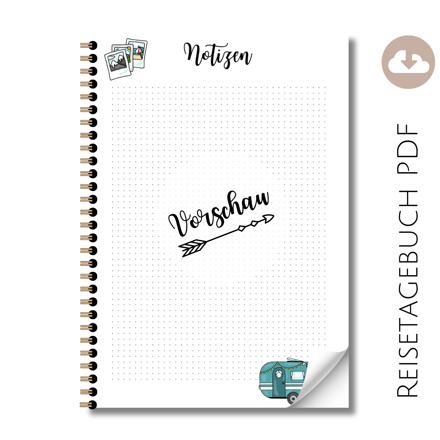 Reisetagebuch "Notizen" Wohnwagen