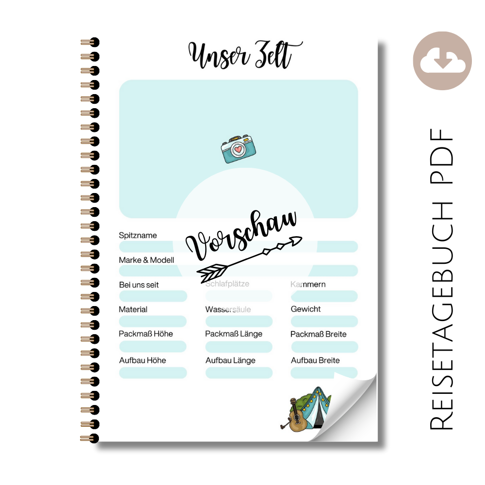 Reisetagebuch "Unser Zelt"