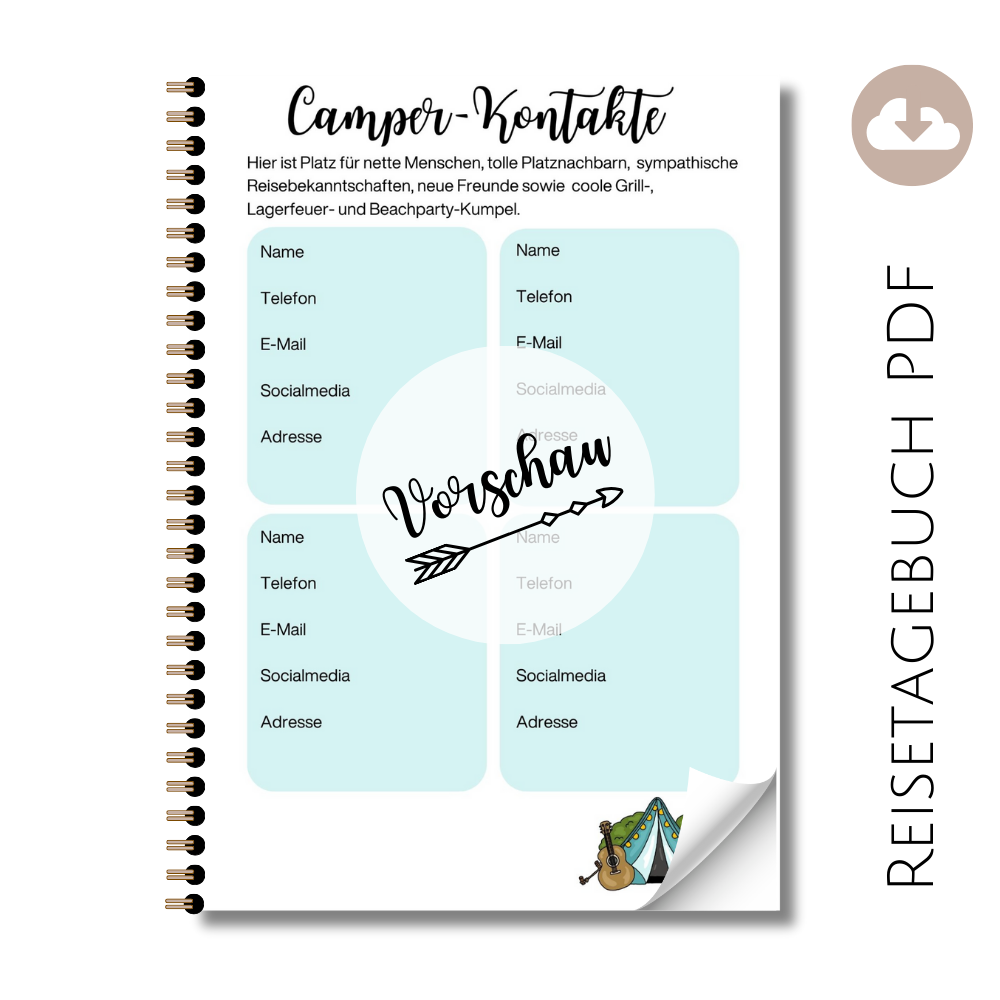 Reisetagebuch "Camper Kontakte" Zelt