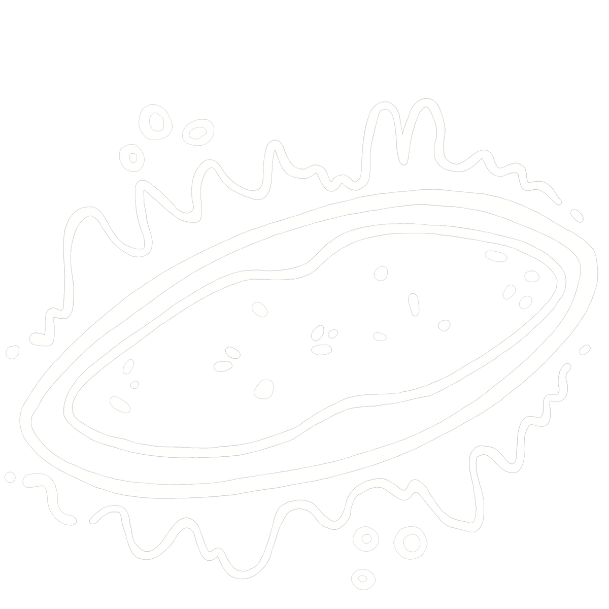 Leuchtalge/ Dinoflagellaten weiß als Icon 