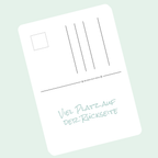 Rückseite der Postkarte mit viel Platz für eine persönliche Nachricht. 