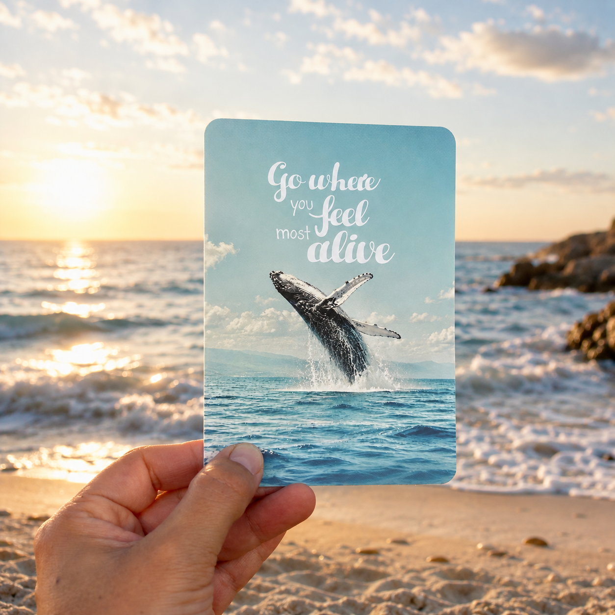 Postkarte "Go where you feel most alive" (Wal)