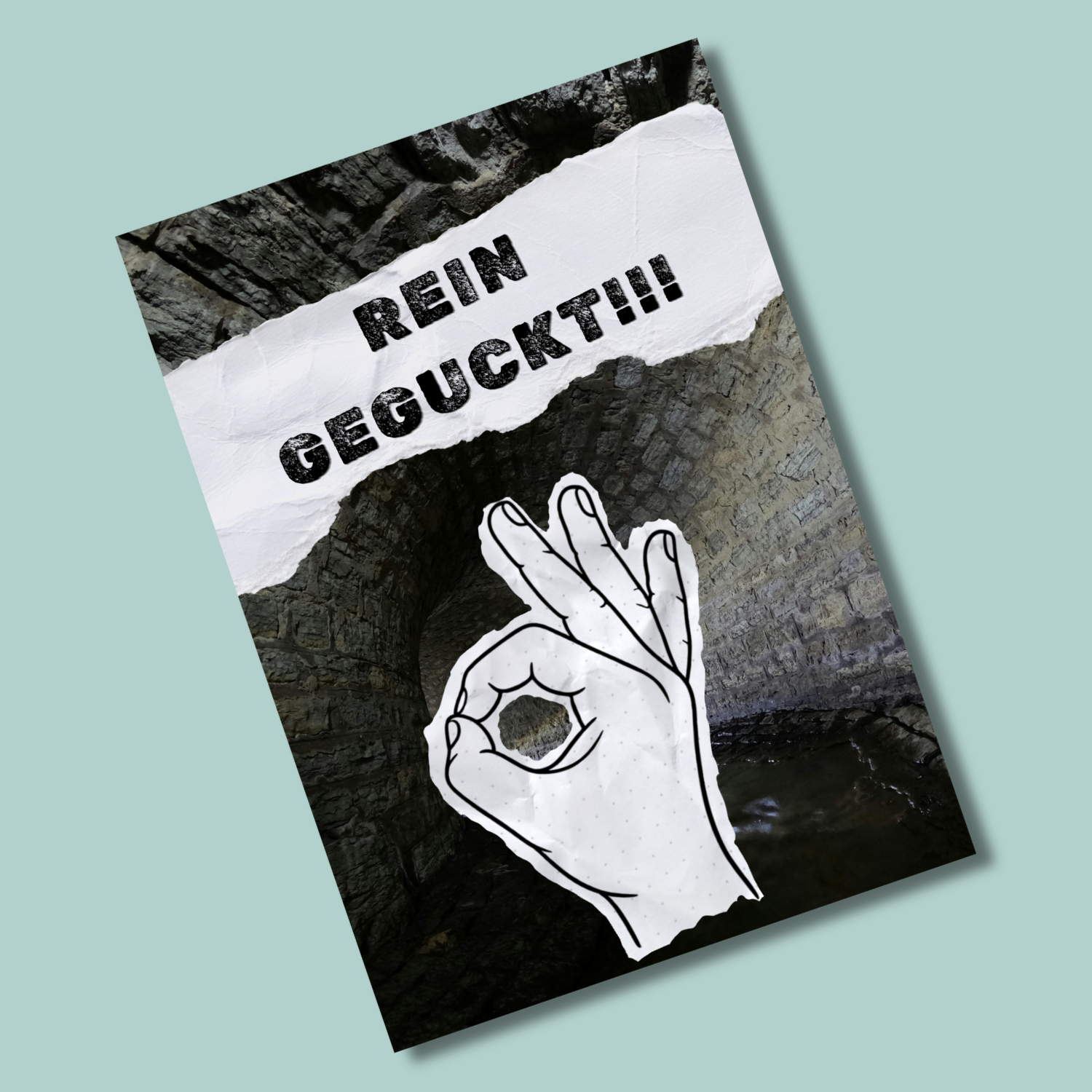 Postkarte "Rein geguckt"
