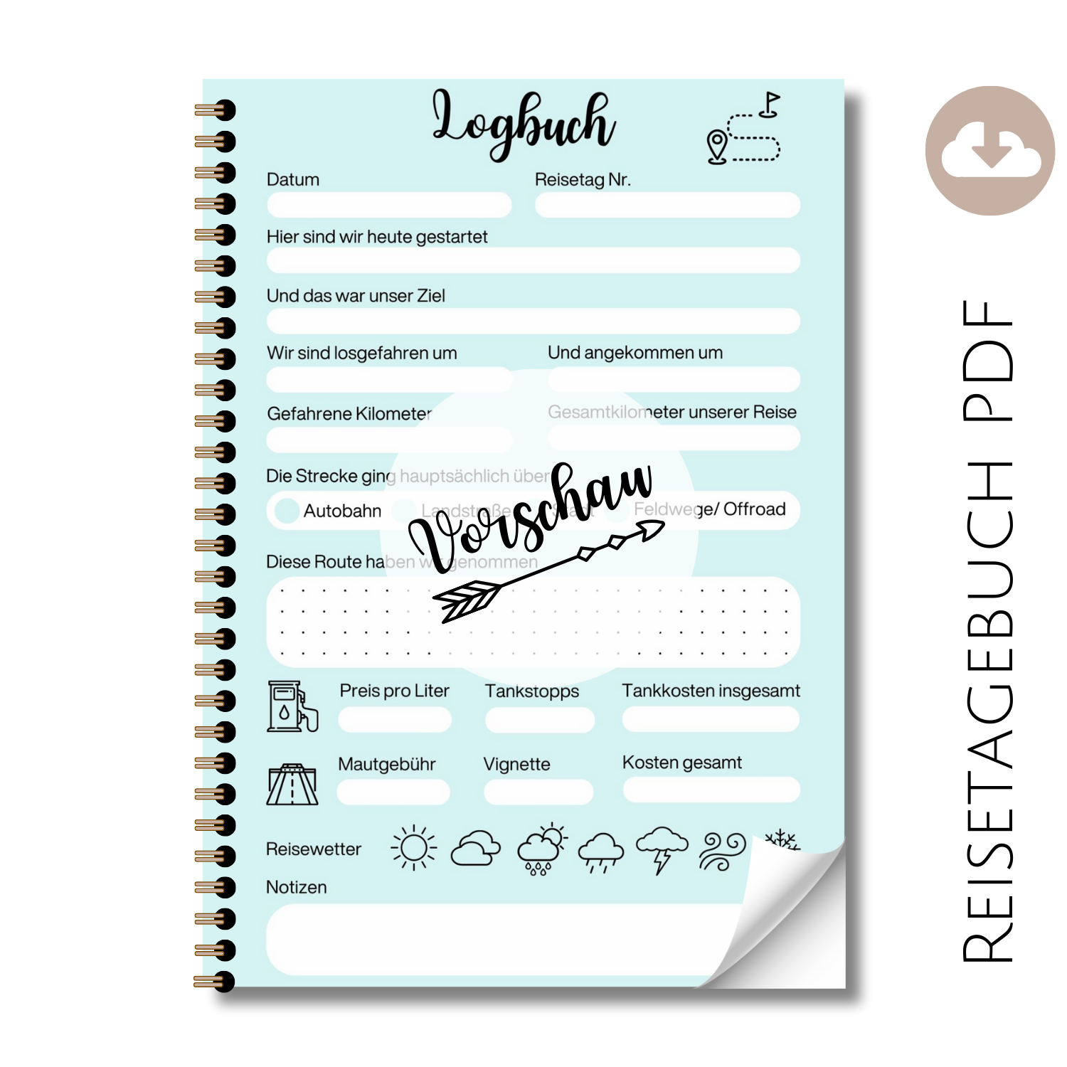 Reisetagebuch "Logbuch unsere Route"